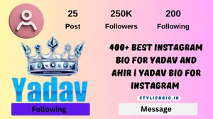 400+ Best Instagram Bio for Yadav and Ahir | Yadav bio for Instagram – 2024