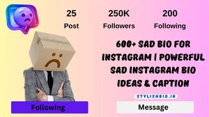 600+ Sad Bio For Instagram | Powerful Sad Instagram Bio Ideas & Caption 2024