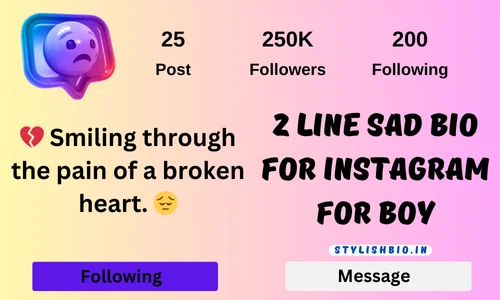 2 Line Sad Bio For Instagram For Boy