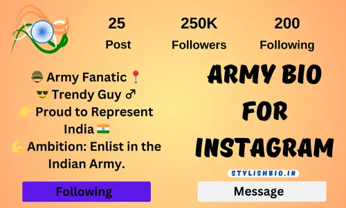 Army Bio For Instagram