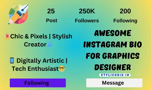 Awesome Instagram Bio for Graphics Designer