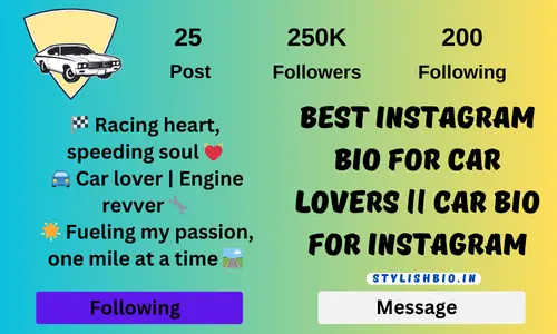 Best Instagram Bio for Car Lovers || Car Bio For Instagram