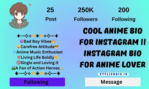 Cool Anime Bio For Instagram || Instagram Bio For Anime Lover