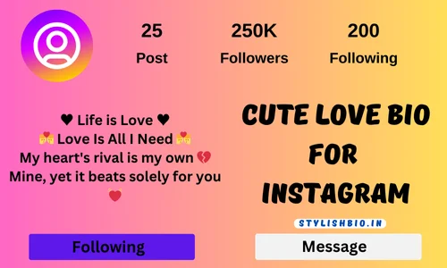 Cute love bio for instagram