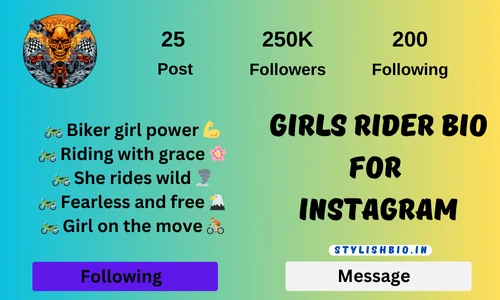 Girls Rider bio for instagram