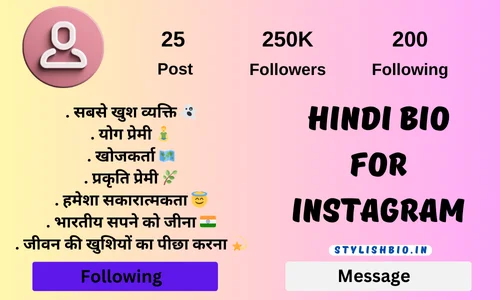 Hindi Bio For Instagram