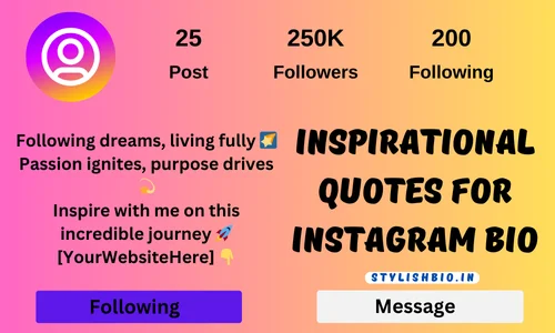 Inspirational Quotes for Instagram Bio