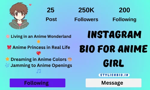 Instagram Bio For Anime Girl