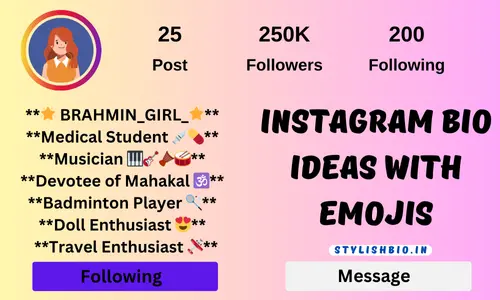 Instagram Bio Ideas With Emojis