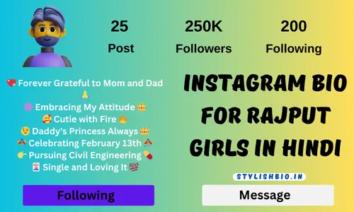 Instagram bio for Rajput Girls in hindi