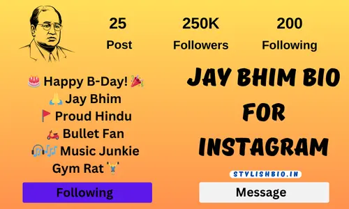 Jay Bhim bio for Instagram