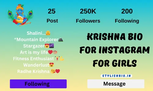 Krishna Bio For Instagram For Girls