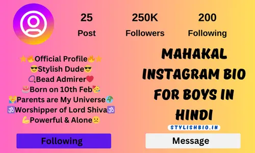 Mahakal Instagram Bio For Boys In Hindi