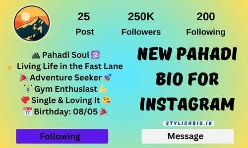 New Pahadi Bio For Instagram