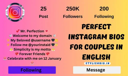 Perfect Instagram Bios for Couples in English 