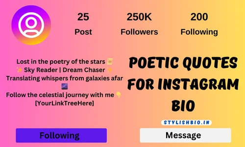 Poetic Quotes for Instagram Bio