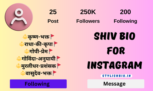 Shiv Bio For Instagram