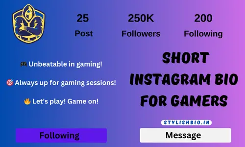  Short Instagram Bio For Gamers