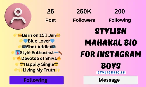 Stylish Mahakal Bio For Instagram Boys