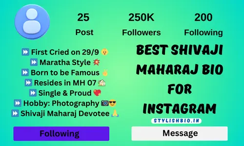 Best Shivaji Maharaj Bio For Instagram