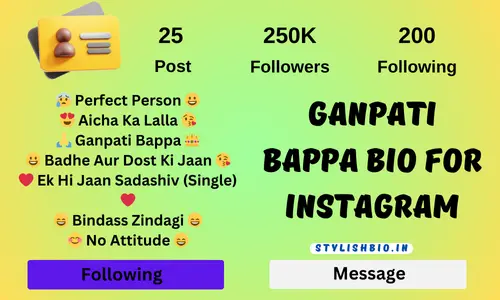 Ganpati Bappa Bio for Instagram