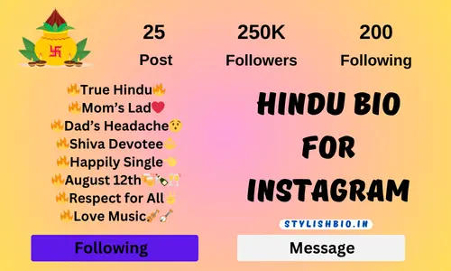 Hindu Bio For Instagram