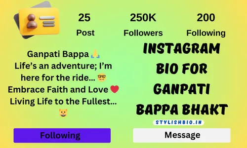 Instagram Bio For Ganpati Bappa Bhakt