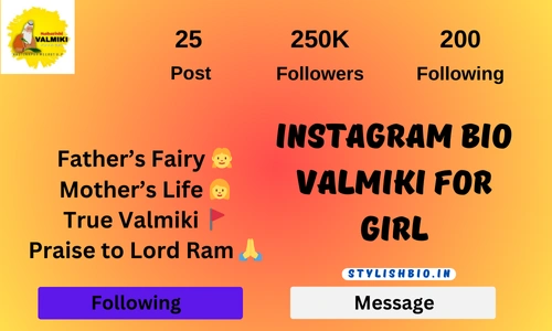 Instagram Bio Valmiki For Girl