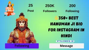 Best Hanuman Ji Bio For Instagram In Hindi